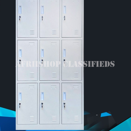 Office Cabinet: 9 Locker Steel Office Cabinet