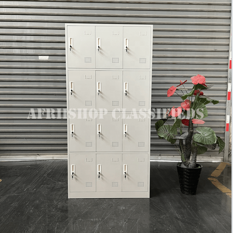 Office Cabinet ; 12-Locker Office Storage Cabinet