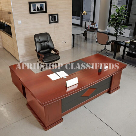 Office Desk: 1.6 Meter Mahogany Office Desk