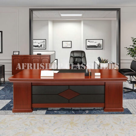 Office Desk: 1.6 Meter Mahogany Office Desk