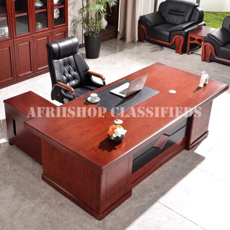 Office Desk: 1.6 Meter Mahogany Office Desk