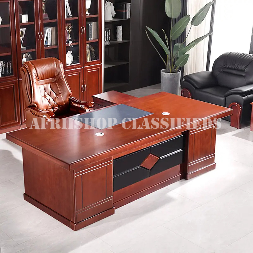 Office Desk: 1.6 Meter Mahogany Office Desk