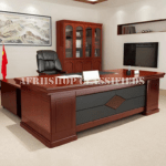 Office Desks:1.6m Mahogany L‑shaped Office Desk