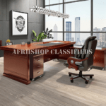 Office Desks:1.6m Mahogany L‑shaped Office Desk