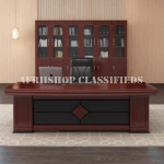 Office Desks:1.6m Mahogany L‑shaped Office Desk