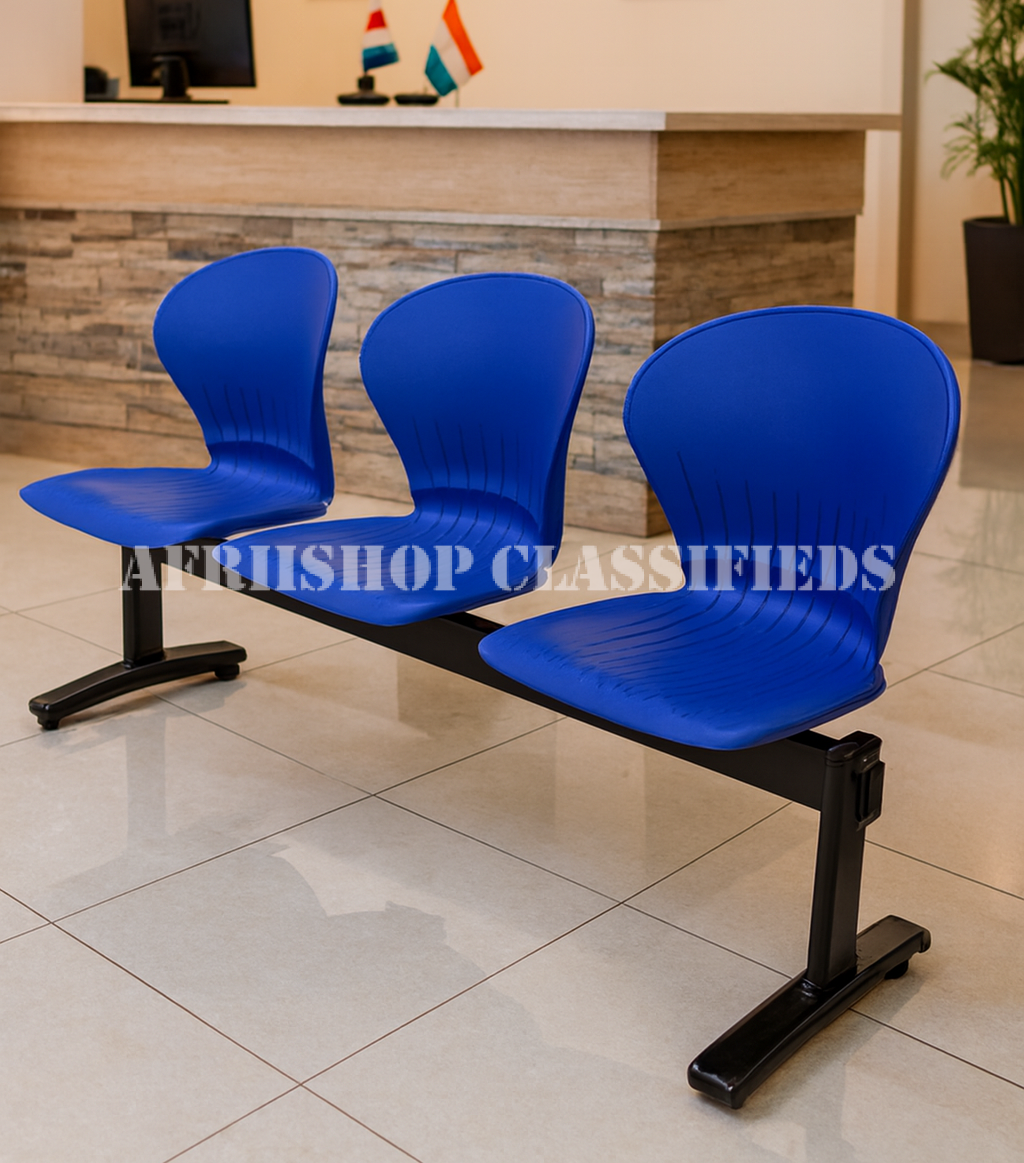 Office Bench : 3-Seater Linked Plastic office Bench