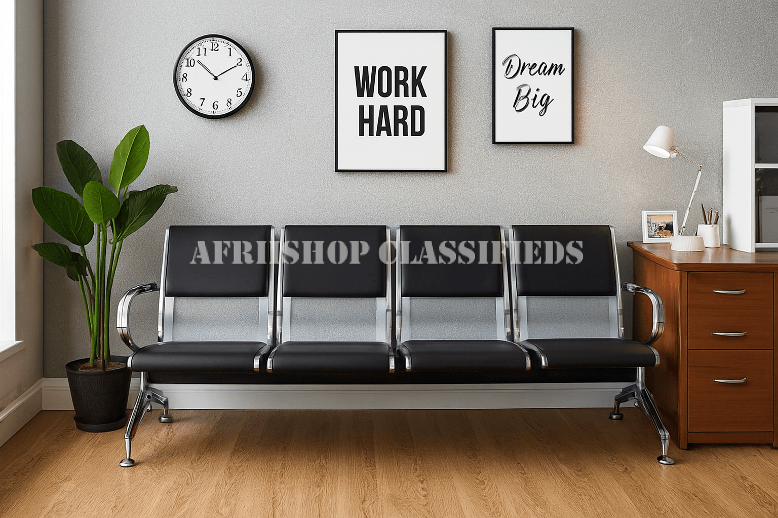 Office Bench;4-Link Office Reception Waiting Bench