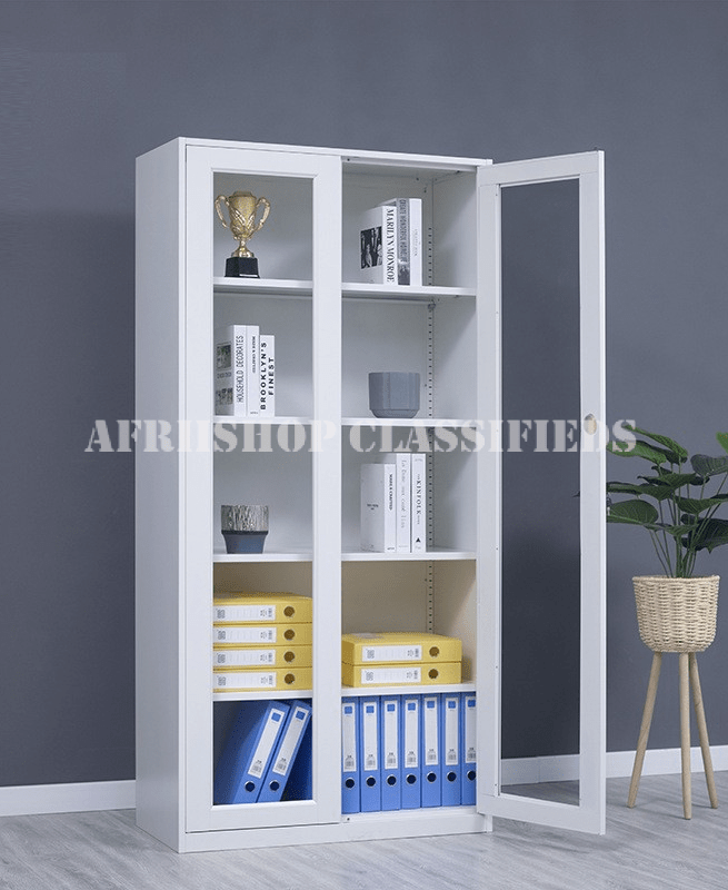 Office Cabinet : 2-Door Full Glass Office Filing Cabinet