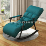 Outdoor Chairs:Fabric Metal Frame Rocking Chair