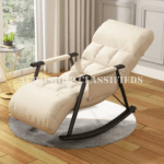 Outdoor Chairs:Fabric Metal Frame Rocking Chair