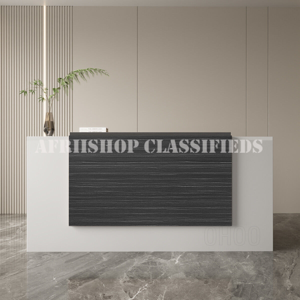 Reception Table : White Reception Office Table