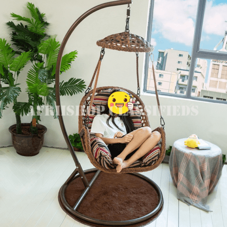 Office Chair; Modern Rattan Outdoor Swing Chair