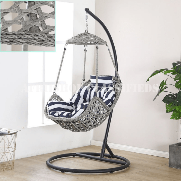 Office Chair; Modern Rattan Outdoor Swing Chair