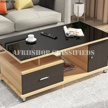 Home Furniture ; 1.2 Meters Wooden Center Table With Shelf