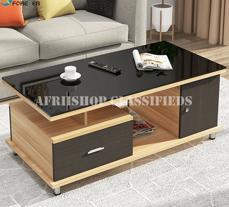 Home Furniture ; 1.2 Meters Wooden Center Table With Shelf