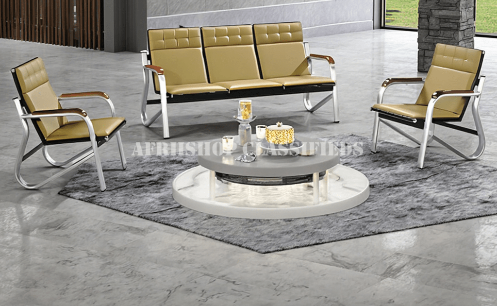 Office Bench : Waiting Office Sofa Bench 5-Seater