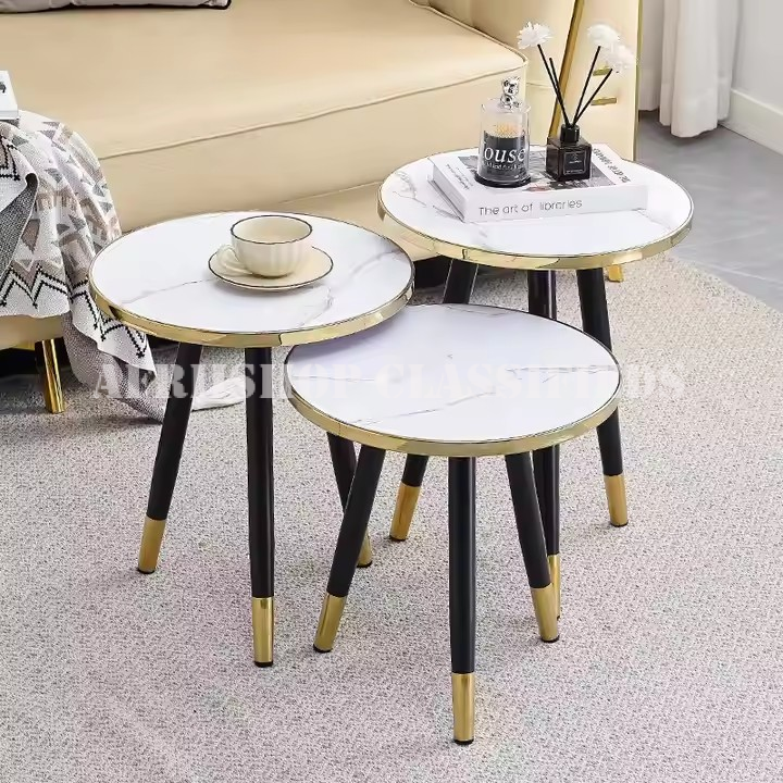 Coffee Table; Ceramic Round Coffee Table
