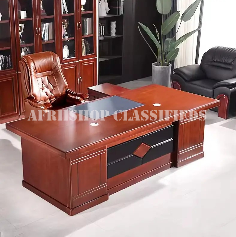 Office Desk; Mahogany 1.8m L-shaped Executive Desk