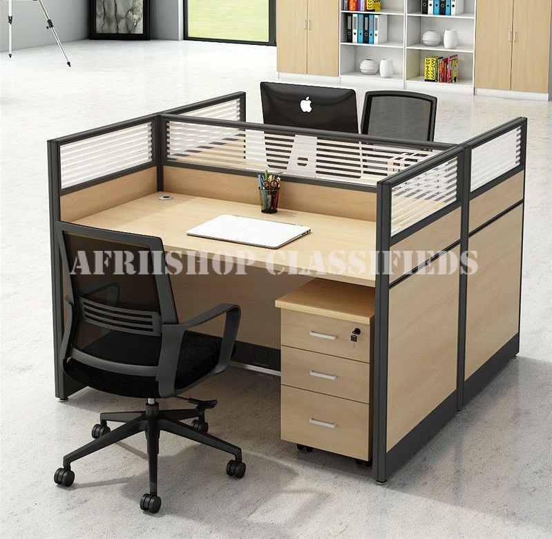 Office Workstation; Cubic MDF Single Person Office Workstation