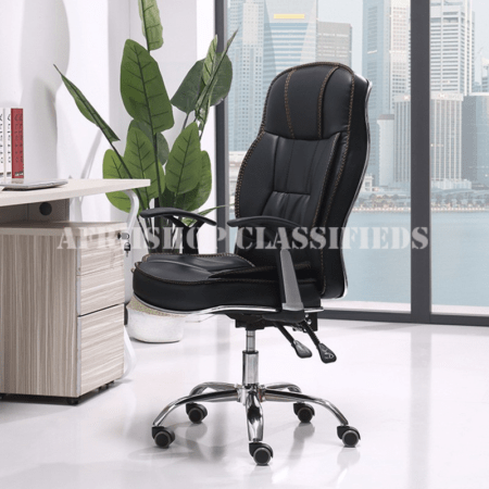 Office Chair; Leather Ergonomic Office Chair