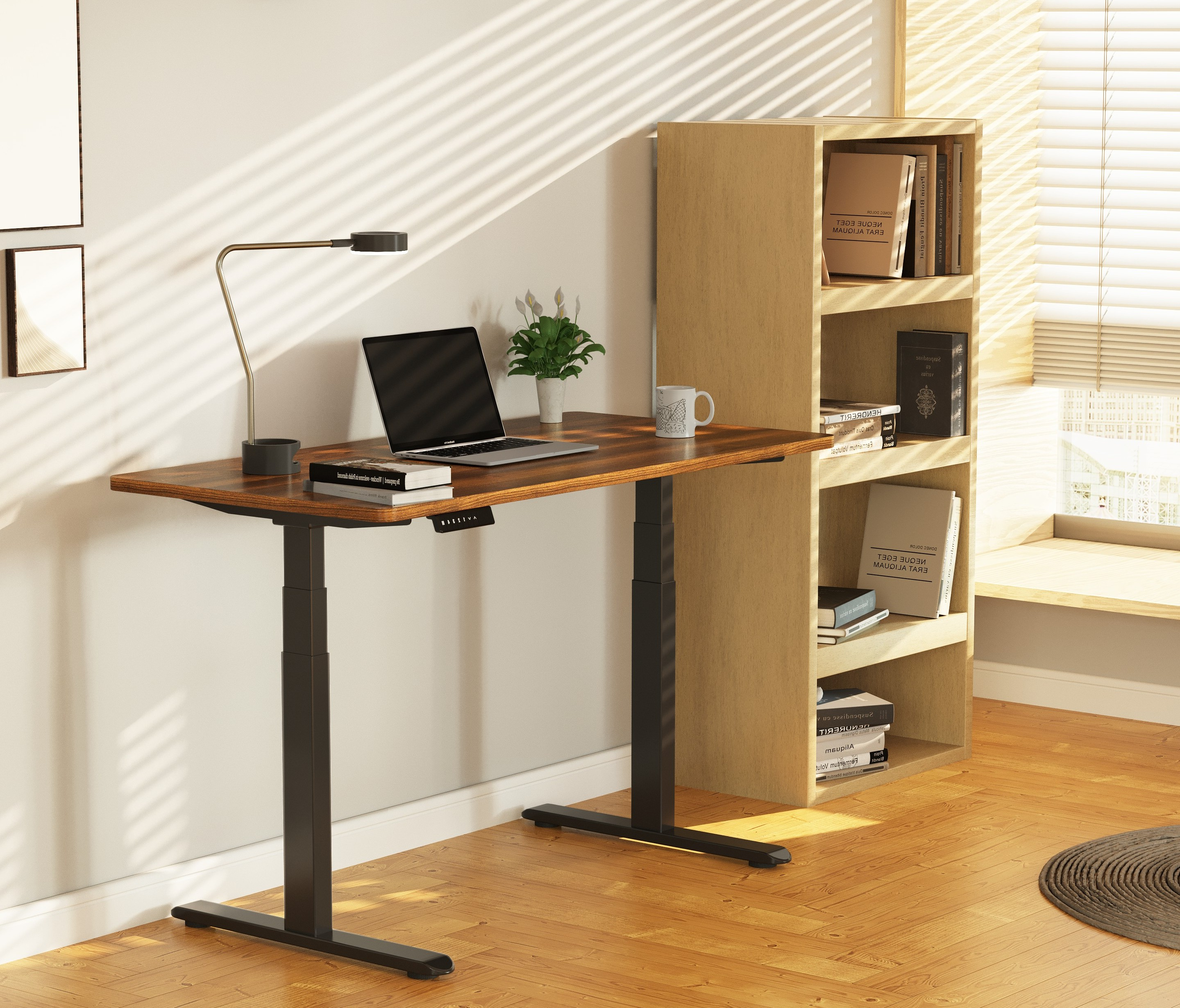 Office Desk : 1.6M Electric Standing office desk