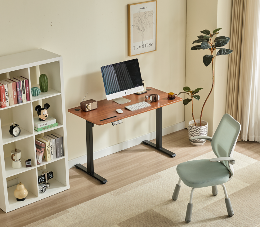 Office Desk : 1.4M Electric Standing Height Adjustable Office Desk
