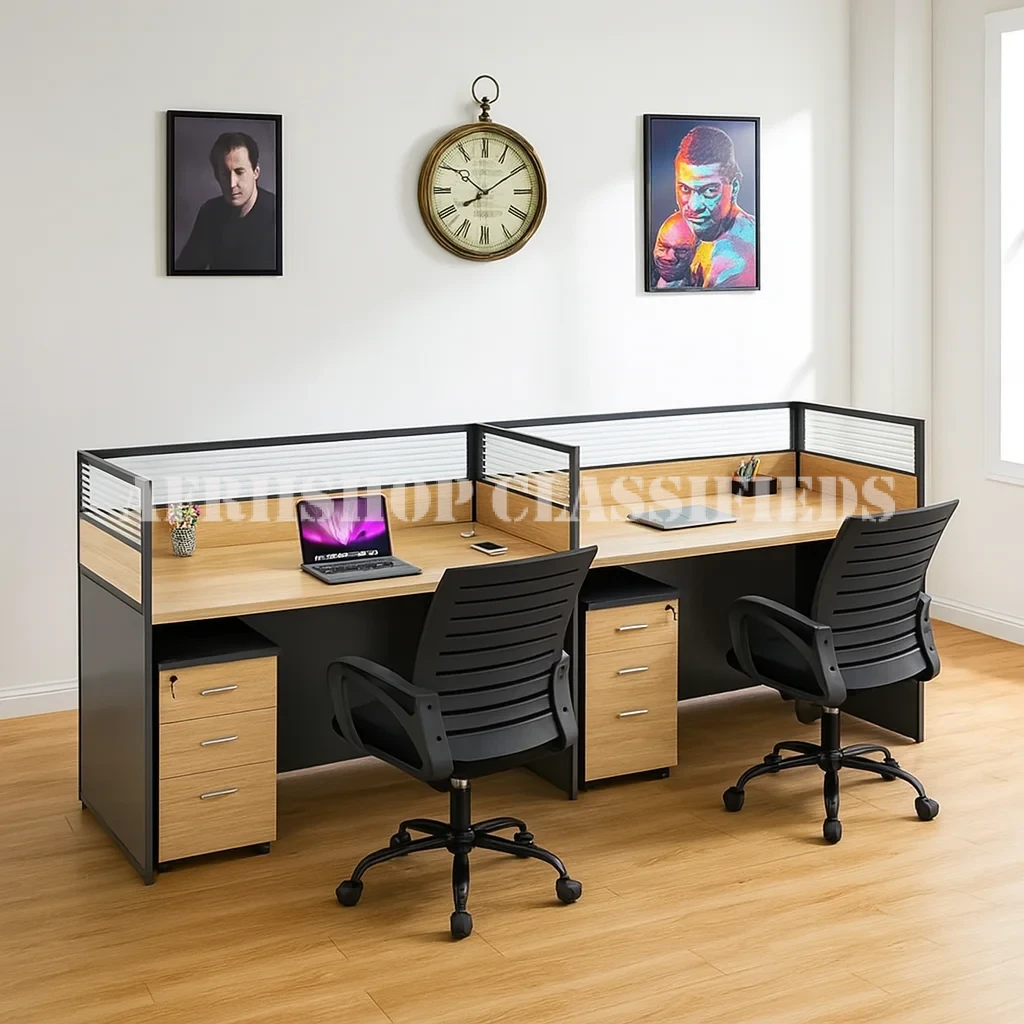 Office Desk: 2-Way Modular Office Workstation