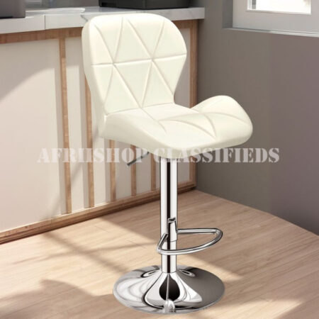 Barstools:Leather Adjustable Swivel Bar Stool