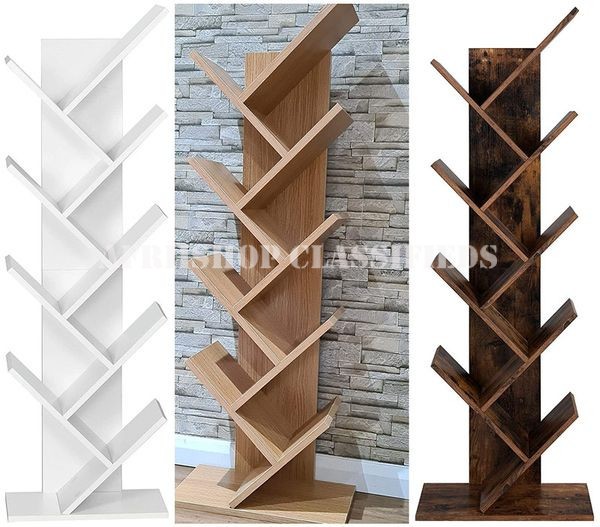 Bookcases&Bookshelves:8 Tier Wooden Home Office Bookshelf