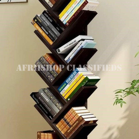 Bookshelf; Tree Shaped Wooden 8 Tier Bookshelf