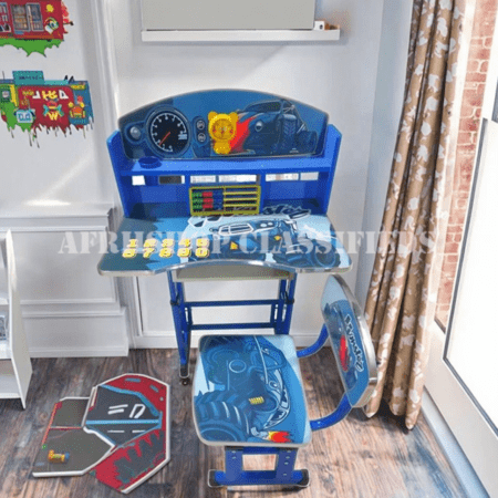 Kid’s Furniture; Adjustable Height Kid’s Desk and Chair
