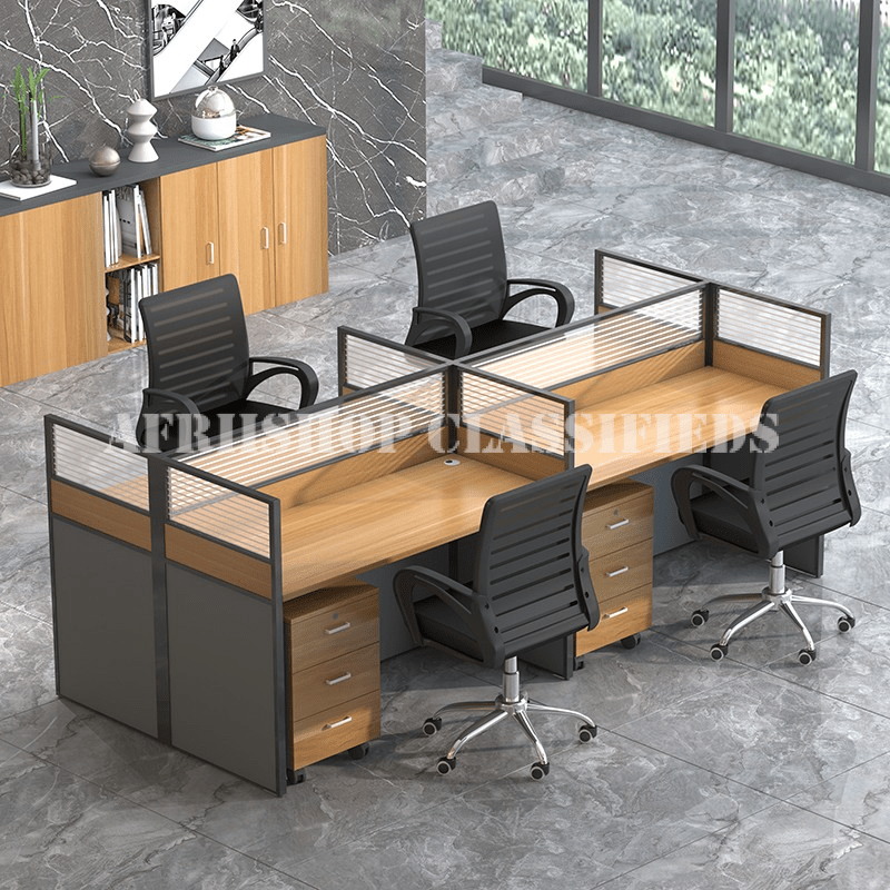 Office Workstation; 4-Way Modular Office Workstation