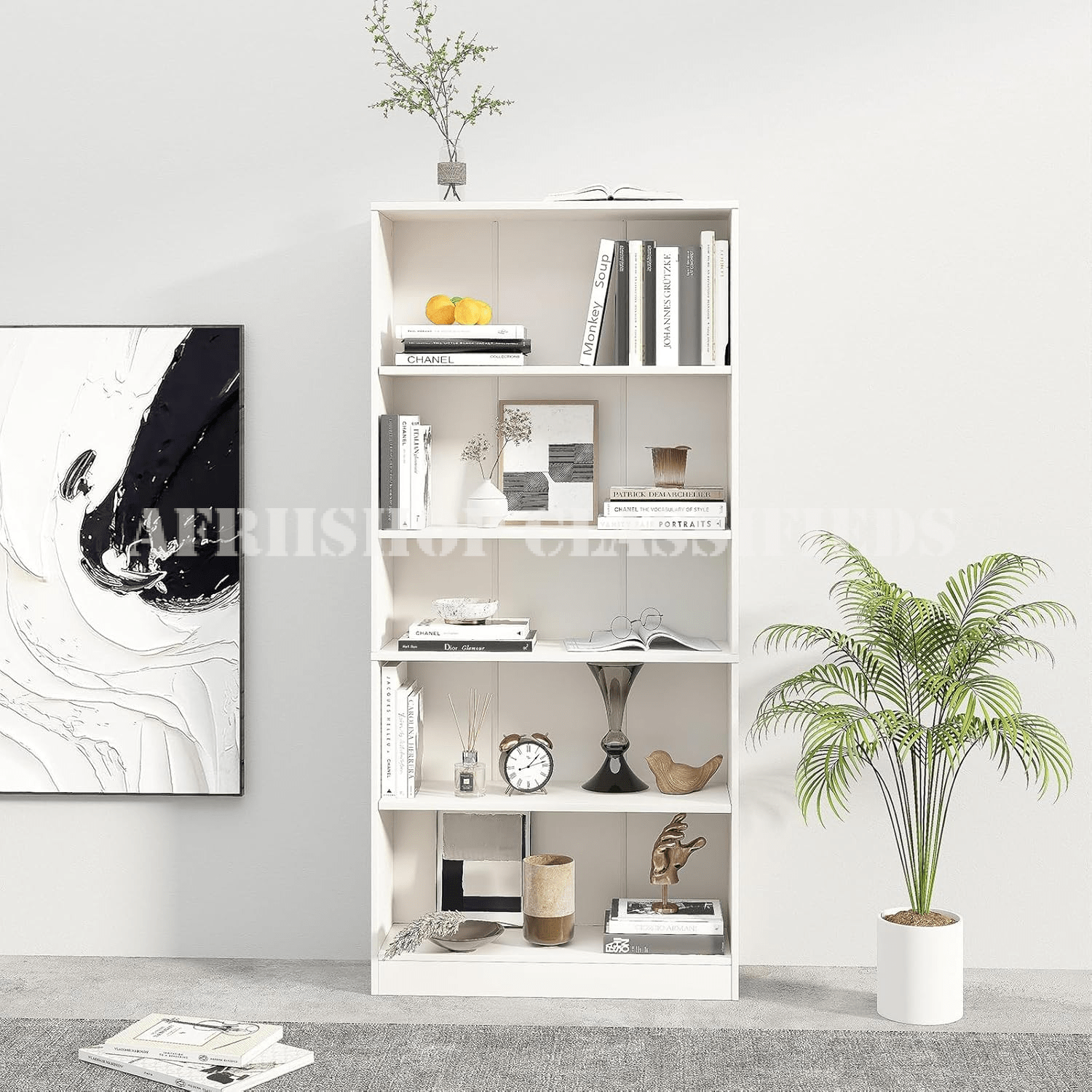 Book Shelves : 5-Unit Modern Office Bookshelf