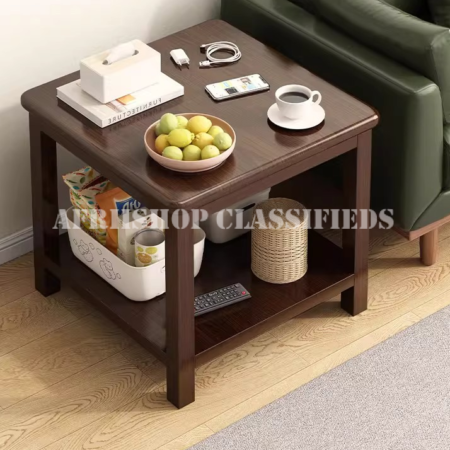Coffee Table: Solid Wood Square Coffee Table