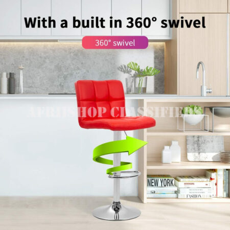 Barstools;Leather Adjustable Barstool