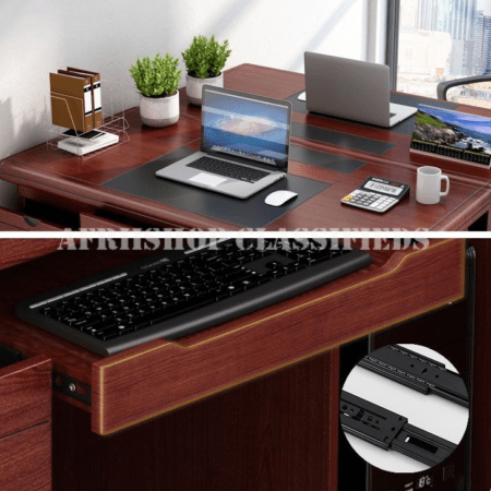 Office Desk; 1.4M Mahogany Office Desk