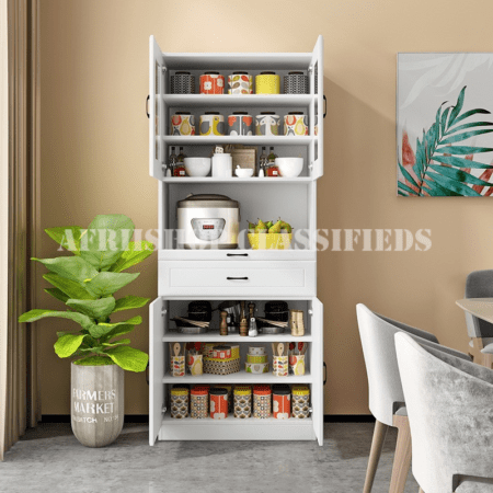 Wooden Glass Doors Kitchen Cabinet