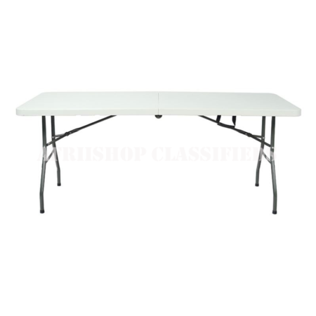 Folding Table; White Heavy Duty Plastic Folding Table