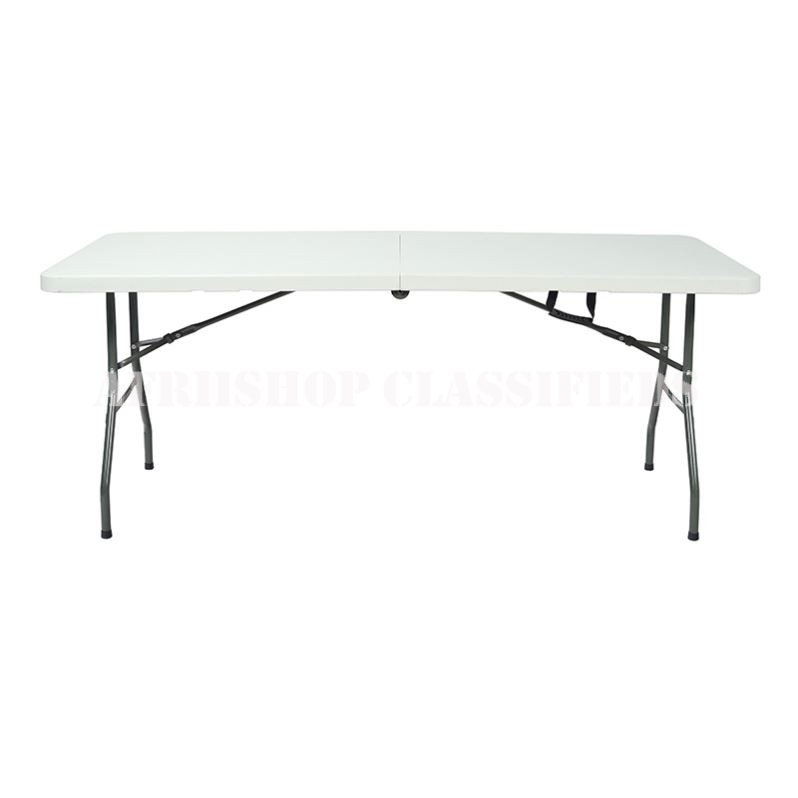 Folding Table; White Heavy Duty Plastic Folding Table