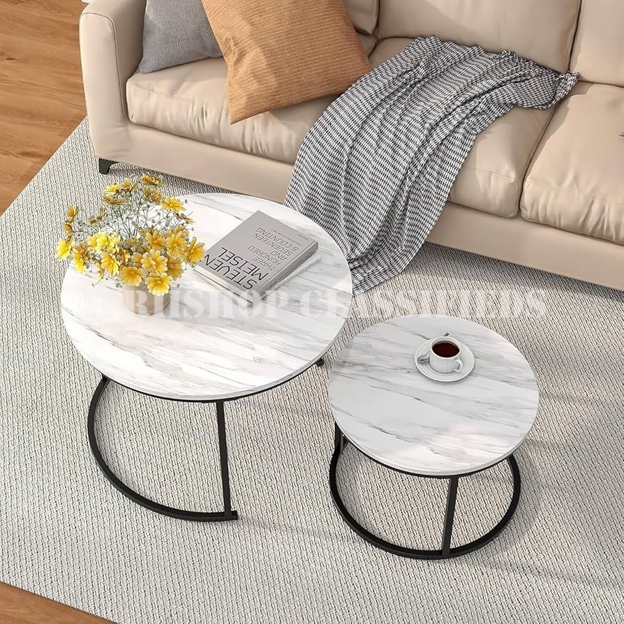 Dining Table: Marble Round Coffee Table