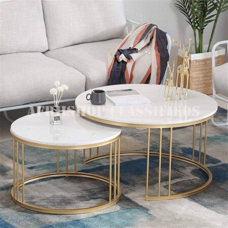 Dining Table: Marble Round Coffee Table