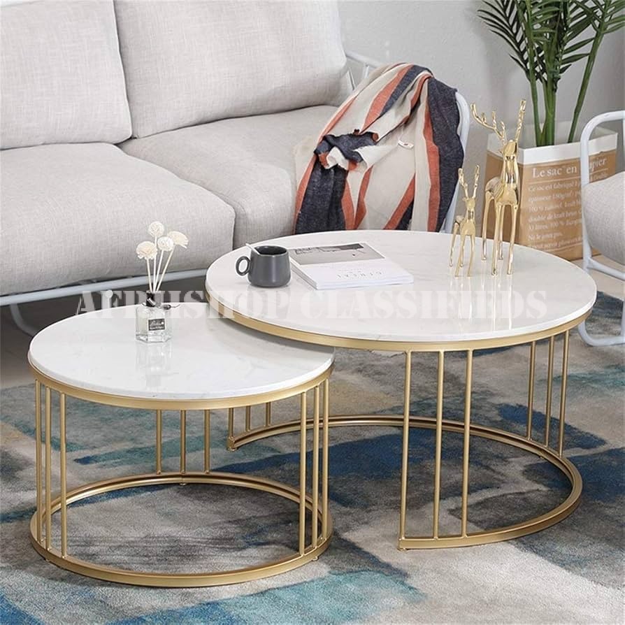 Dining Table: Marble Round Coffee Table