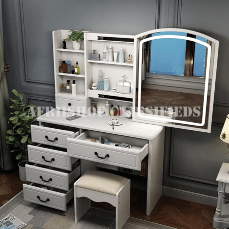 Dressers : Bedroom Dressing Table with Sliding Mirror