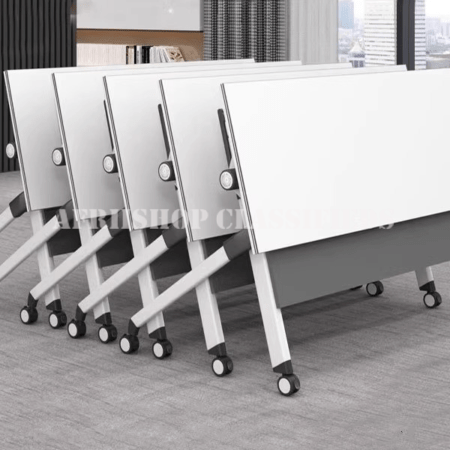 Foldable Table : White Foldable Office Students Table