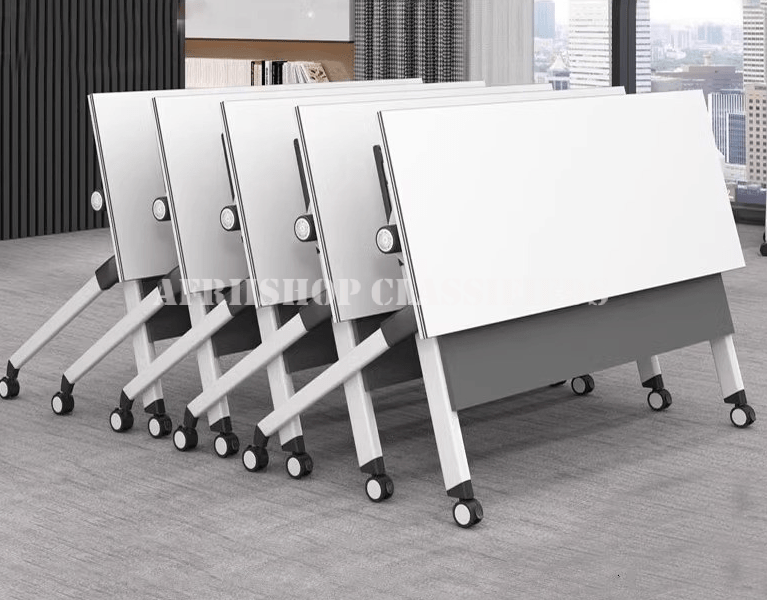 Foldable Table : White Foldable Office Students Table