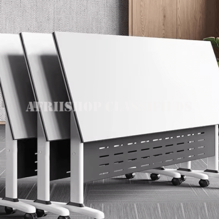Foldable Table : White Foldable Office Students Table