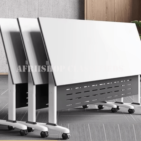 Foldable Table : White Foldable Office Students Table