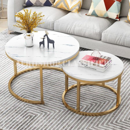 Dining Table: Marble Round Coffee Table
