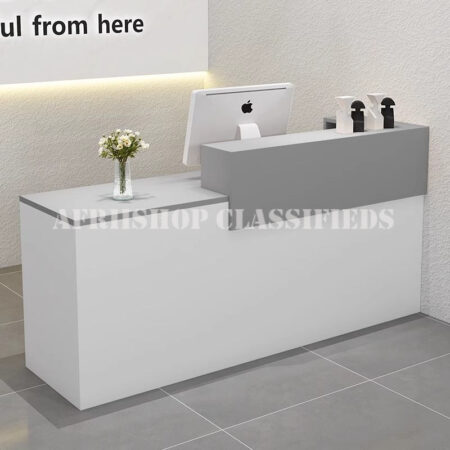 Reception Table : White Wooden Reception Table