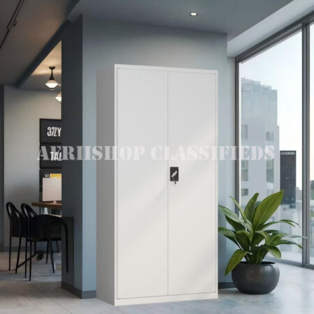 Office Cabinet: White 2 Door Steel Office Cabinet